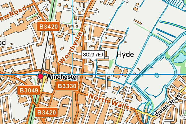 SO23 7EJ map - OS VectorMap District (Ordnance Survey)