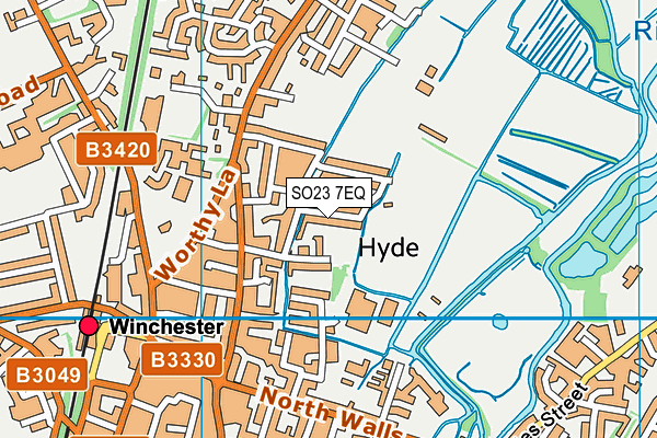 SO23 7EQ map - OS VectorMap District (Ordnance Survey)