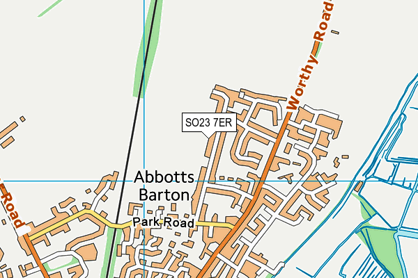 SO23 7ER map - OS VectorMap District (Ordnance Survey)