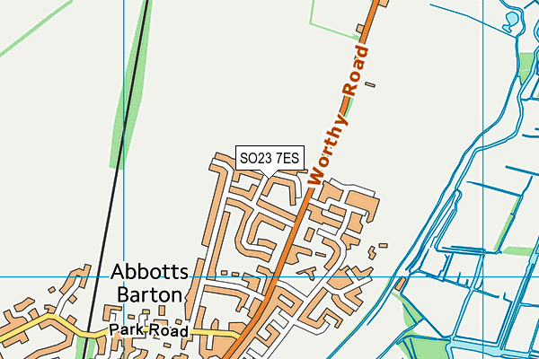 SO23 7ES map - OS VectorMap District (Ordnance Survey)