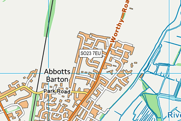 SO23 7EU map - OS VectorMap District (Ordnance Survey)