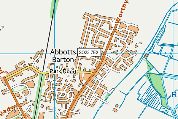 SO23 7EX map - OS VectorMap District (Ordnance Survey)