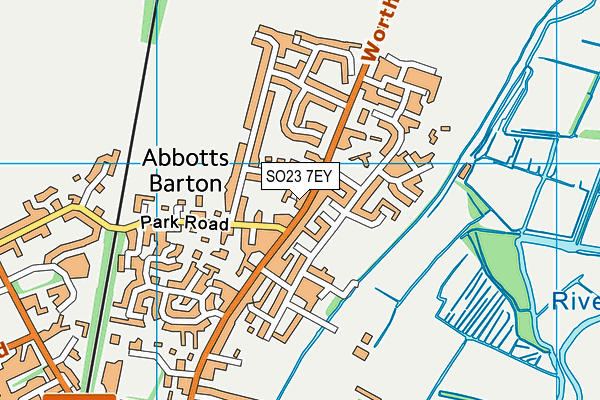 SO23 7EY map - OS VectorMap District (Ordnance Survey)