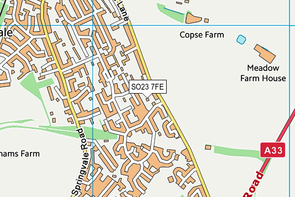 SO23 7FE map - OS VectorMap District (Ordnance Survey)