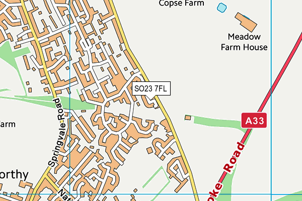 SO23 7FL map - OS VectorMap District (Ordnance Survey)