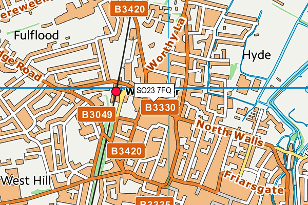 SO23 7FQ map - OS VectorMap District (Ordnance Survey)