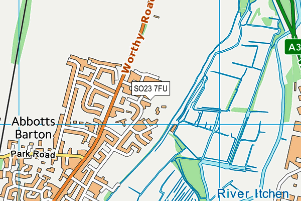 SO23 7FU map - OS VectorMap District (Ordnance Survey)