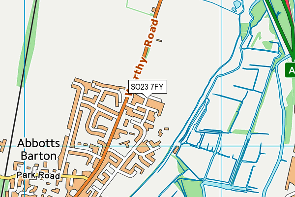 SO23 7FY map - OS VectorMap District (Ordnance Survey)