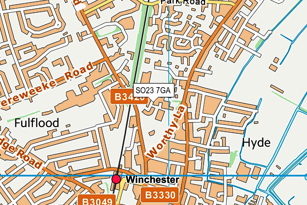 SO23 7GA map - OS VectorMap District (Ordnance Survey)