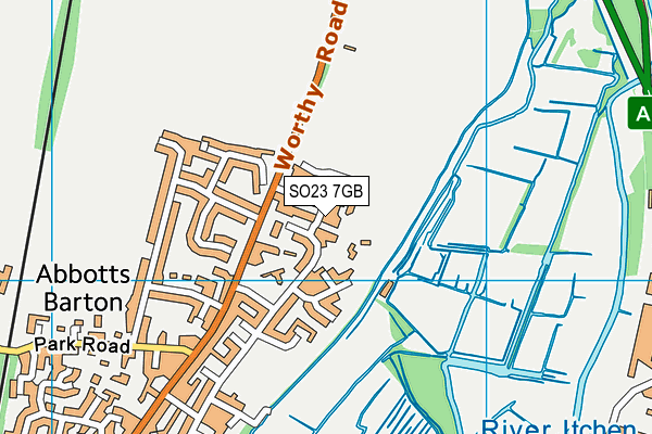 SO23 7GB map - OS VectorMap District (Ordnance Survey)