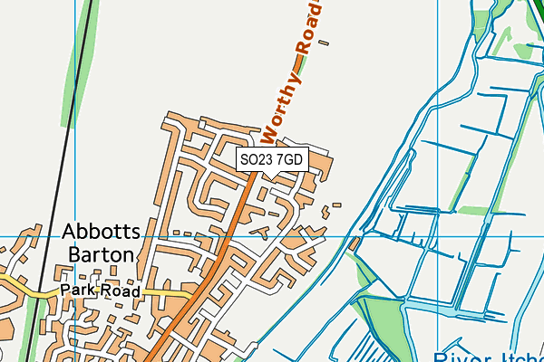 SO23 7GD map - OS VectorMap District (Ordnance Survey)