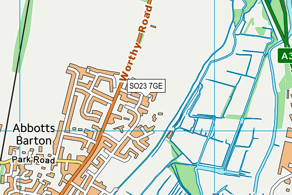 SO23 7GE map - OS VectorMap District (Ordnance Survey)