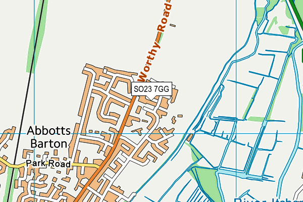 SO23 7GG map - OS VectorMap District (Ordnance Survey)