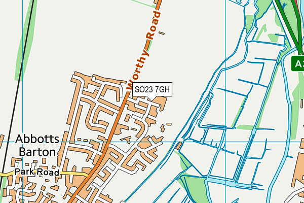 SO23 7GH map - OS VectorMap District (Ordnance Survey)