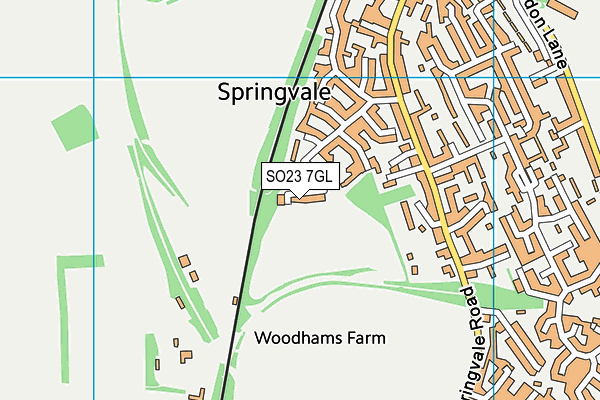 SO23 7GL map - OS VectorMap District (Ordnance Survey)