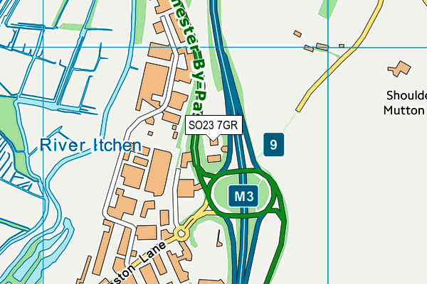 SO23 7GR map - OS VectorMap District (Ordnance Survey)