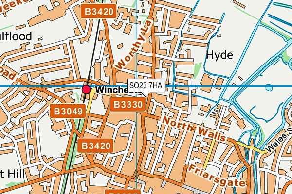 SO23 7HA map - OS VectorMap District (Ordnance Survey)