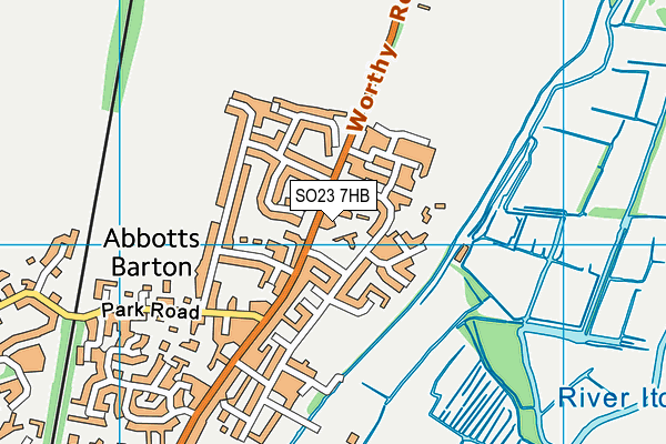 SO23 7HB map - OS VectorMap District (Ordnance Survey)