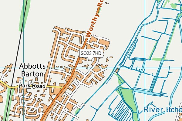 SO23 7HD map - OS VectorMap District (Ordnance Survey)