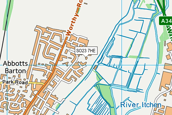 SO23 7HE map - OS VectorMap District (Ordnance Survey)