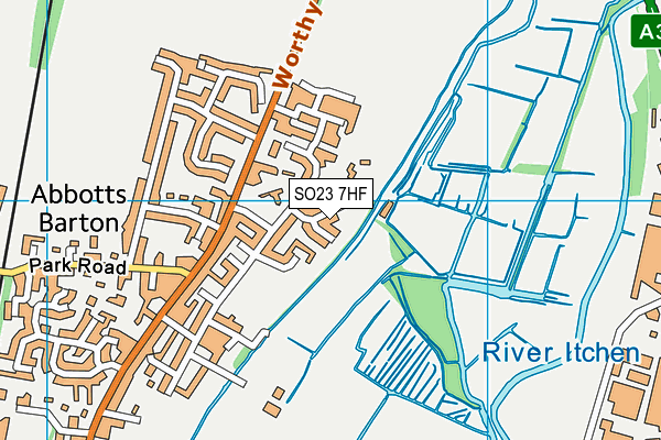 SO23 7HF map - OS VectorMap District (Ordnance Survey)