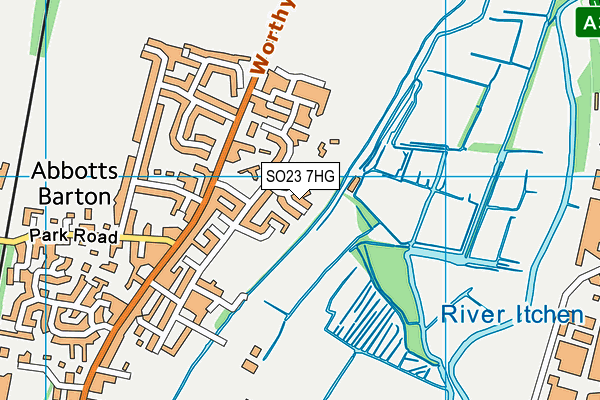 SO23 7HG map - OS VectorMap District (Ordnance Survey)