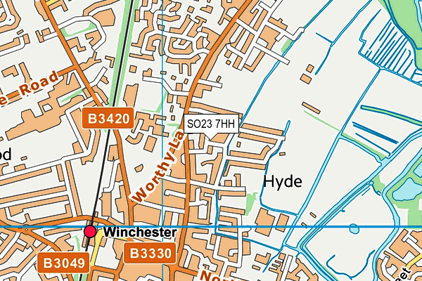 SO23 7HH map - OS VectorMap District (Ordnance Survey)