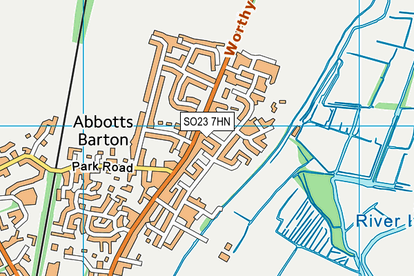 SO23 7HN map - OS VectorMap District (Ordnance Survey)