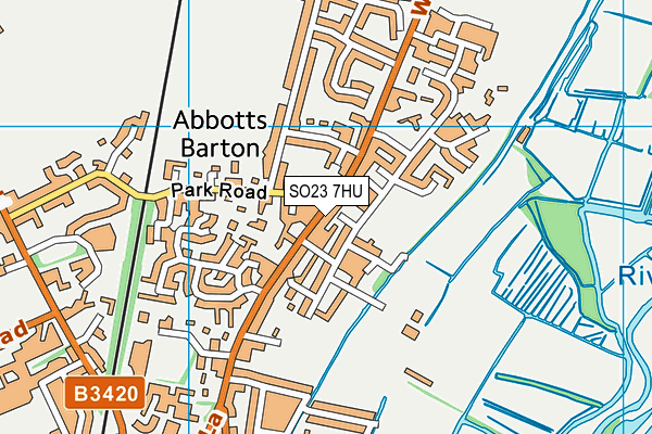 SO23 7HU map - OS VectorMap District (Ordnance Survey)