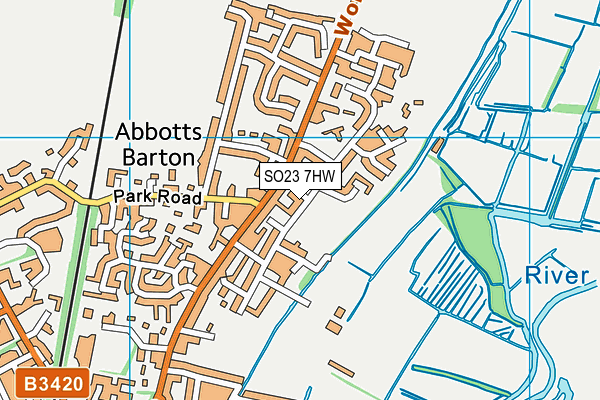 SO23 7HW map - OS VectorMap District (Ordnance Survey)
