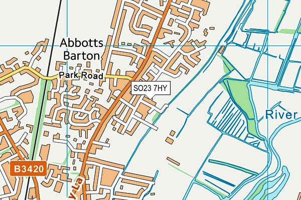 SO23 7HY map - OS VectorMap District (Ordnance Survey)