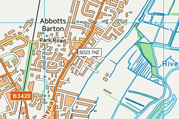 SO23 7HZ map - OS VectorMap District (Ordnance Survey)