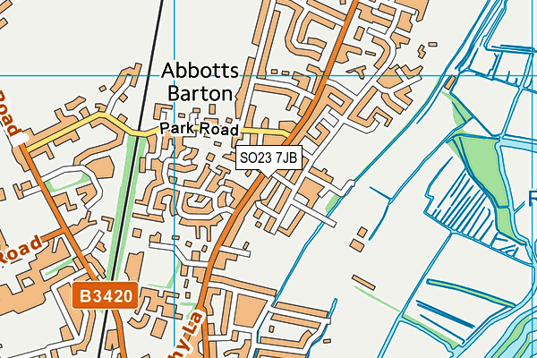 SO23 7JB map - OS VectorMap District (Ordnance Survey)