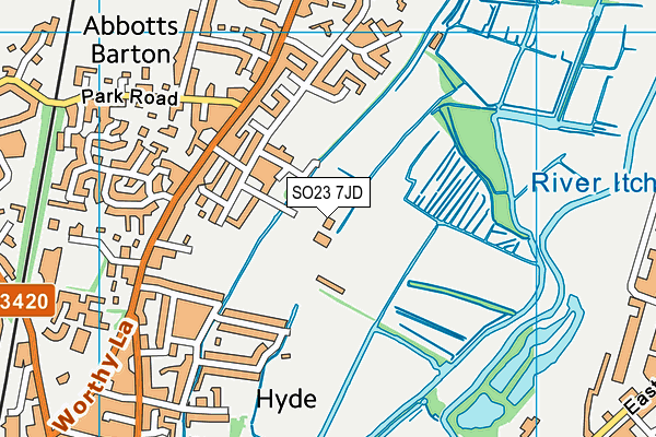 SO23 7JD map - OS VectorMap District (Ordnance Survey)