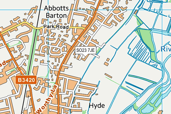 SO23 7JE map - OS VectorMap District (Ordnance Survey)