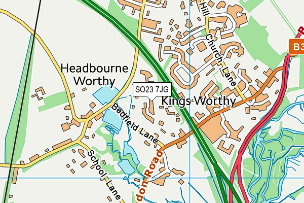 SO23 7JG map - OS VectorMap District (Ordnance Survey)