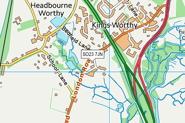 SO23 7JN map - OS VectorMap District (Ordnance Survey)