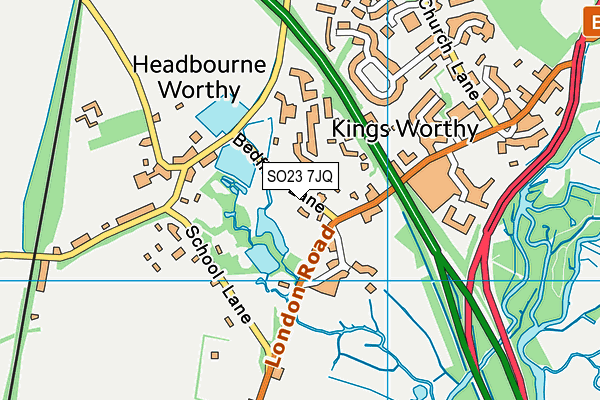 SO23 7JQ map - OS VectorMap District (Ordnance Survey)