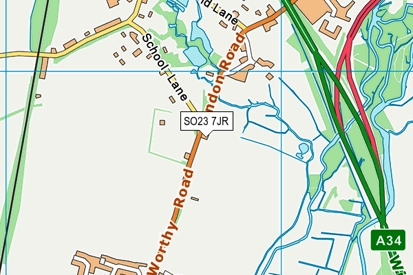 SO23 7JR map - OS VectorMap District (Ordnance Survey)