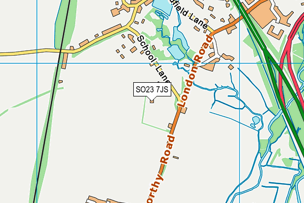 SO23 7JS map - OS VectorMap District (Ordnance Survey)