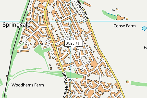 SO23 7JT map - OS VectorMap District (Ordnance Survey)