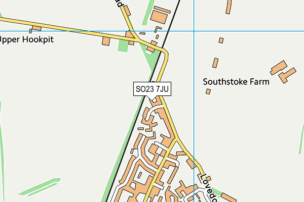 SO23 7JU map - OS VectorMap District (Ordnance Survey)