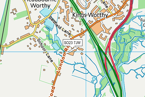 SO23 7JW map - OS VectorMap District (Ordnance Survey)