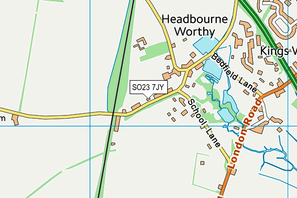 SO23 7JY map - OS VectorMap District (Ordnance Survey)