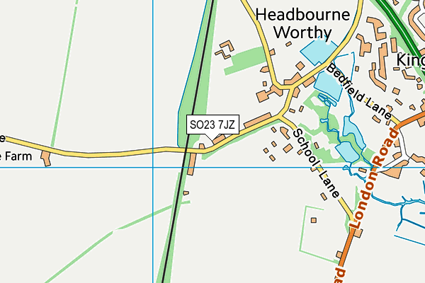 SO23 7JZ map - OS VectorMap District (Ordnance Survey)