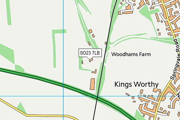 SO23 7LB map - OS VectorMap District (Ordnance Survey)