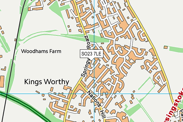 SO23 7LE map - OS VectorMap District (Ordnance Survey)