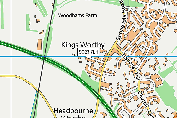 SO23 7LH map - OS VectorMap District (Ordnance Survey)