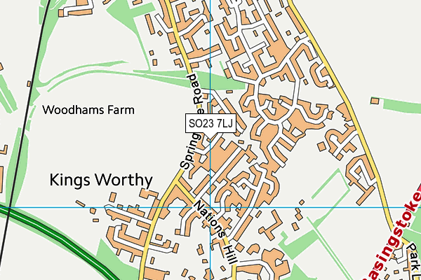 SO23 7LJ map - OS VectorMap District (Ordnance Survey)