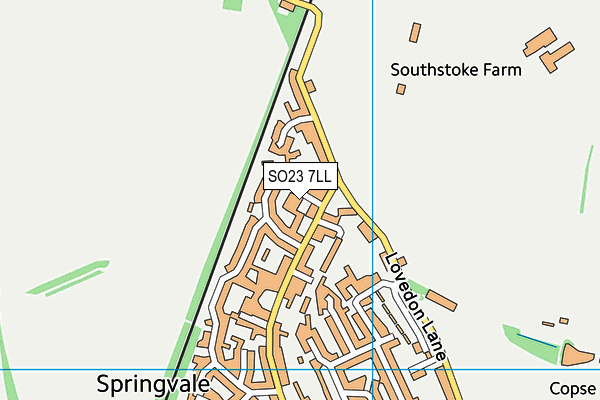 SO23 7LL map - OS VectorMap District (Ordnance Survey)